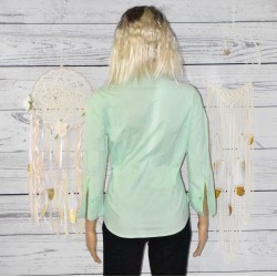 Chemise femme, School Rag, coloris vert menthe, dos.
