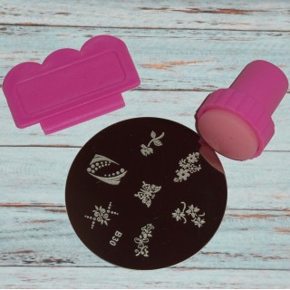 Kit nail art stamping, kit tampon pour les ongles, Yes Love