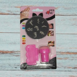 Kit nail art stamping, kit tampon pour les ongles, Yes Love