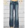 Jeans femme coupe droite, School Rag, coloris bleu brut.