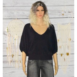 Pull manches chauves souris, CHERRY, coloris violet.