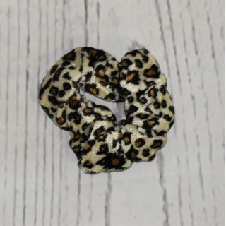 Chouchou velours, motifs fauve, différents modèles.