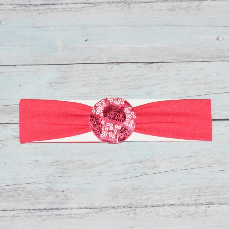 Bandeaux sequins, pour petite fille, coloris rose fuchsia. Bandeaux sequins, pour petite fille, coloris rose fuchsia.