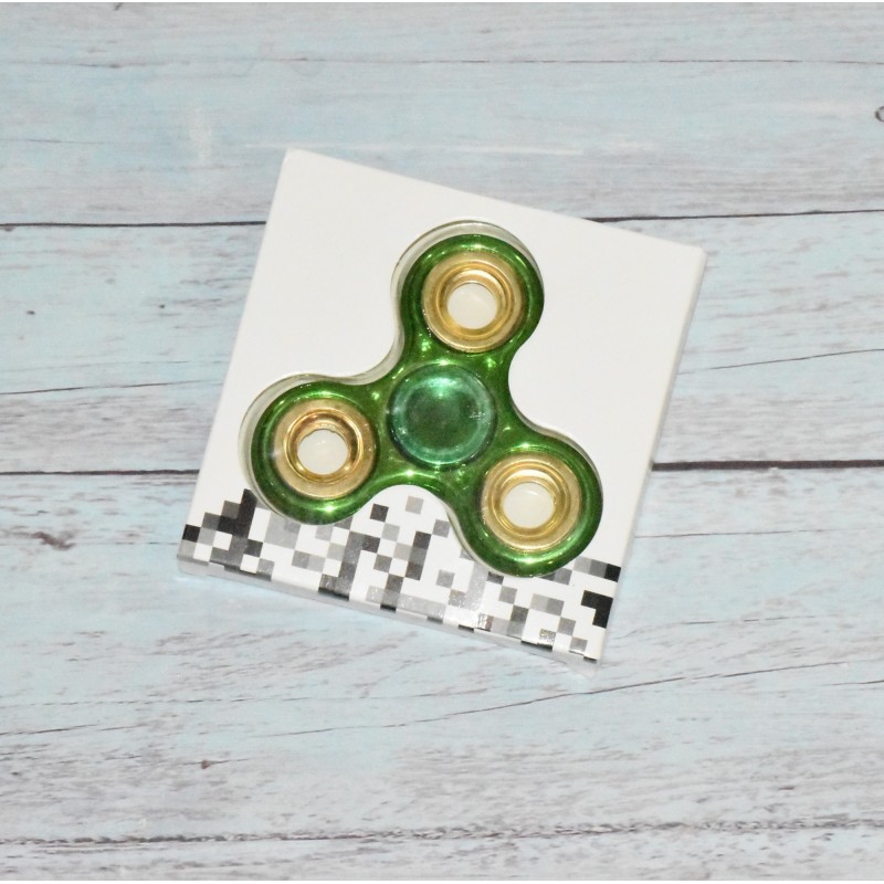 Hand Spinner métalique, coloris vert. Hand Spinner métalique, coloris vert.