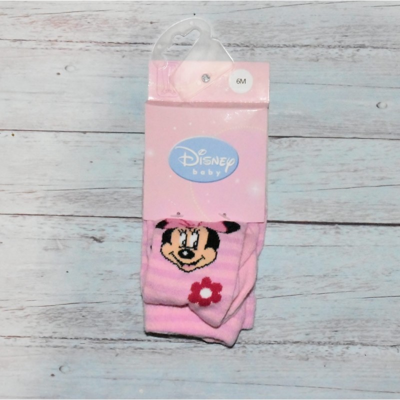 Collant bébé rose à rayures, Minnie