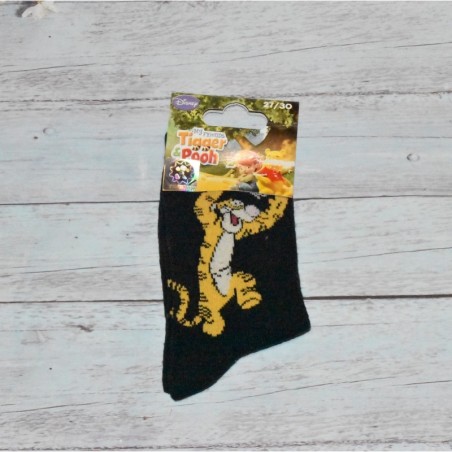 Chaussettes garçon, Winnie l' ourson, Tigrou, coloris noir