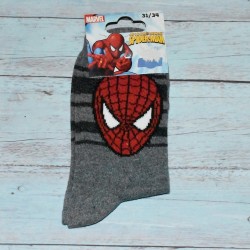 Chaussettes garçon, Spiderman, coloris gris.