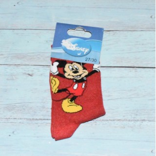 Chaussettes garçon, Disney, Mickey, coloris rouge.