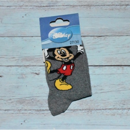 Chaussettes garçon, Disney, Mickey, coloris gris.