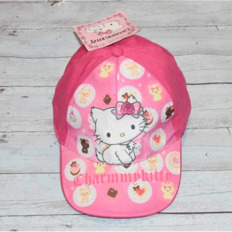 Casquette fille, Charmy Kitty,  coloris rose fuchsia.