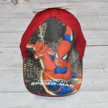 Casquette garçon spiderman, coloris, rouge.