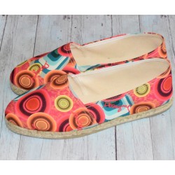 Espadrilles femme, Esparto Plano, Desigual, Desigual coloris orange multicolore.