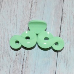 Pince crabe plastique coloré, modèle 1, couleur vert.