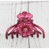 Pince crabe XL 10.5cm, barrette à cheveux strass, coloris rose.