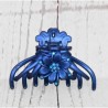 Pince crabe XL 10.5cm, barrette à cheveux strass, coloris bleu royal.