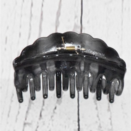 Pince crabe XL 9 cm de plastique transparent, coloris gris. Pince crabe XL 9 cm de plastique transparent, coloris gris.