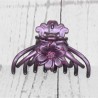 Pince crabe XL 10.5cm, barrette à cheveux strass, coloris violet.
