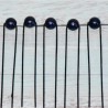 Lot de 10 piques à chignon, perle nacré, coloris bleu marine.