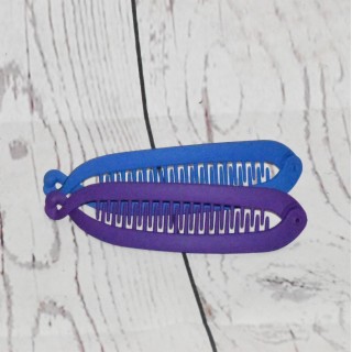 Peigne américain fin, différents coloris. coloris bleu et violet.