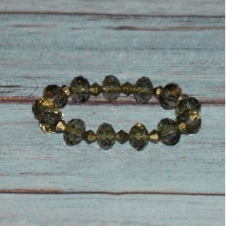 Bracelet élastique, en cristal, coloris  transparent.