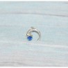 Piercing nez spirale, tige en argent, 