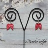Boucles d'oreilles ailes d'ange, en pâte polymère, coloris rouge.