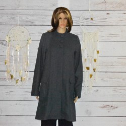 Manteaux en laine, femme, School Rag, coloris gris.