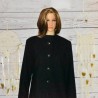 Manteaux femme, en laine, School Rag, coloris noir, détail.