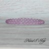 Bracelet élastique en perles, pierre Agate, coloris mauve.