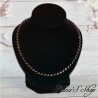 Collier ou bracelet double, fine résille noir et strass, effet Stardust, coloris bordeaux.