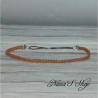 Headband tressé en suédine, coloris uni marron.