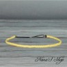 Headband tressé en suédine, coloris uni jaune.
