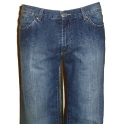 Jeans femme coupe droite, School Rag, coloris bleu brut.