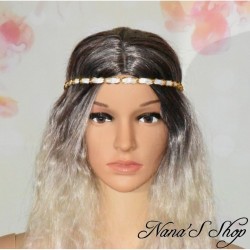 Headband bijoux, chaine dorée