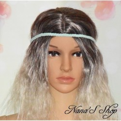 Headband tressé, en suédine uni, différents coloris