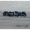 Bracelet élastique perles chips pierre sodalite, ton bleu.