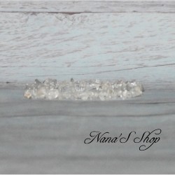 Bracelet élastique perles chips pierre Quartz, transparent.