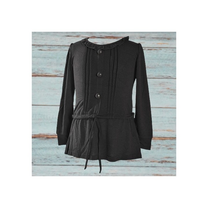 Tunique fille,  à manches longues, coloris noir, 8 ans