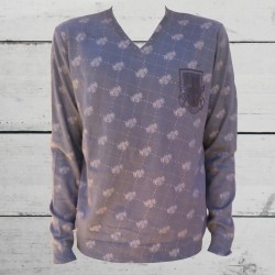 Pull homme, Teddy Smith, en laine,gris.