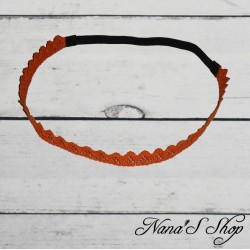 Headband en dentelle, coloris orange.
