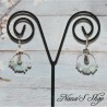 Boucles d'oreilles pierre Amazonite, tons vert menthe.