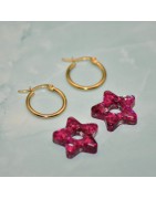 Créoles Personnalisables et Pampilles en Résine, fait main.